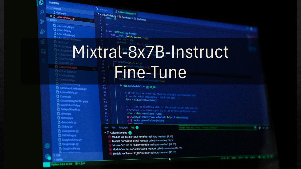 How to Fine Tune Mixtral-8x7B-Instruct model with PEFT in the Cloud