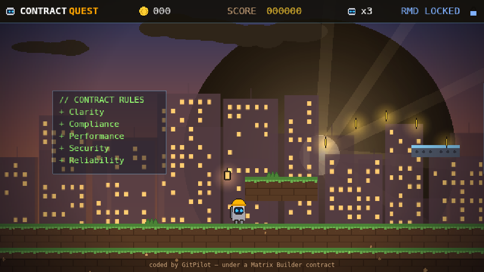 How to Build a Governed Arcade Game with GitPilot + Matrix Builder