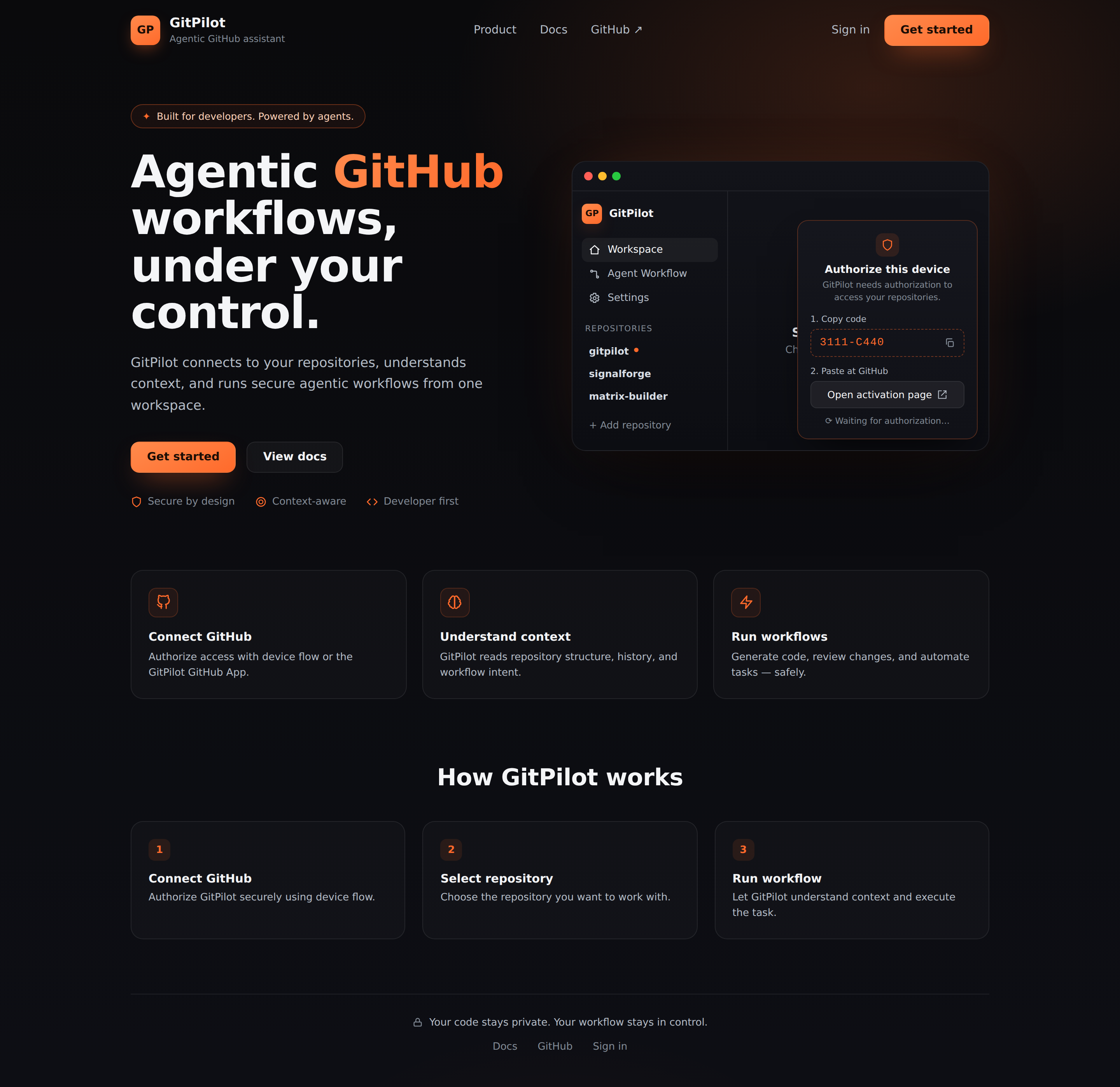 GitPilot full workspace